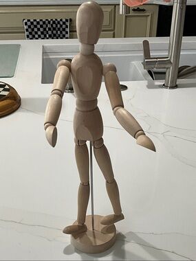 Adjustable Wooden Artist Mannequin - Natural Wood